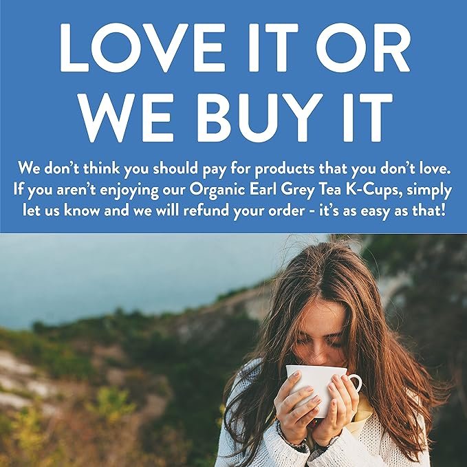 3 Organic Earl Grey Tea K-Cup Pods, 24 Pods by FGO - Keurig Compatible - Naturally Occurring Caffeine, Premium Earl Grey Black Tea is USDA Organic, Non-GMO, & Recyclable