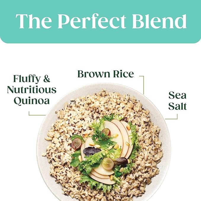 3 Seeds of Change Organic Quinoa & Brown Rice with Sea Salt, Good Source of Fiber, No Artificial Ingredients, Vegetarian Friendly, USDA Certified Organic, Gluten Free & Non-GMO, 8.5 Ounce Microwavable Pouch (Pack of 12)