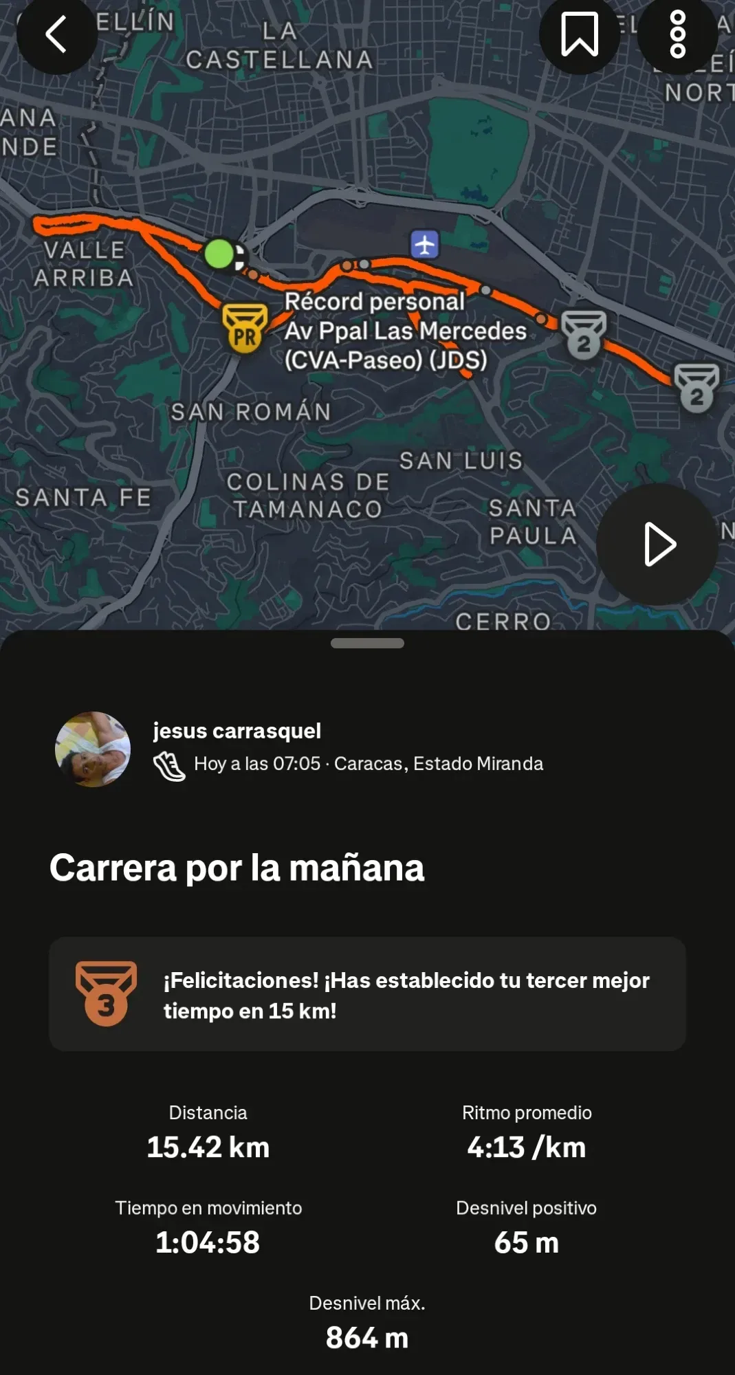Carrera 15k de hipereventos 