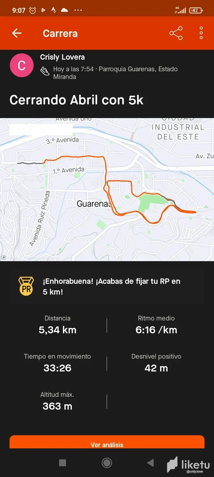 Closing April with a good jog 5km./ Cerrando Abril con un buen trote 5k. [ENG/ESP]. [