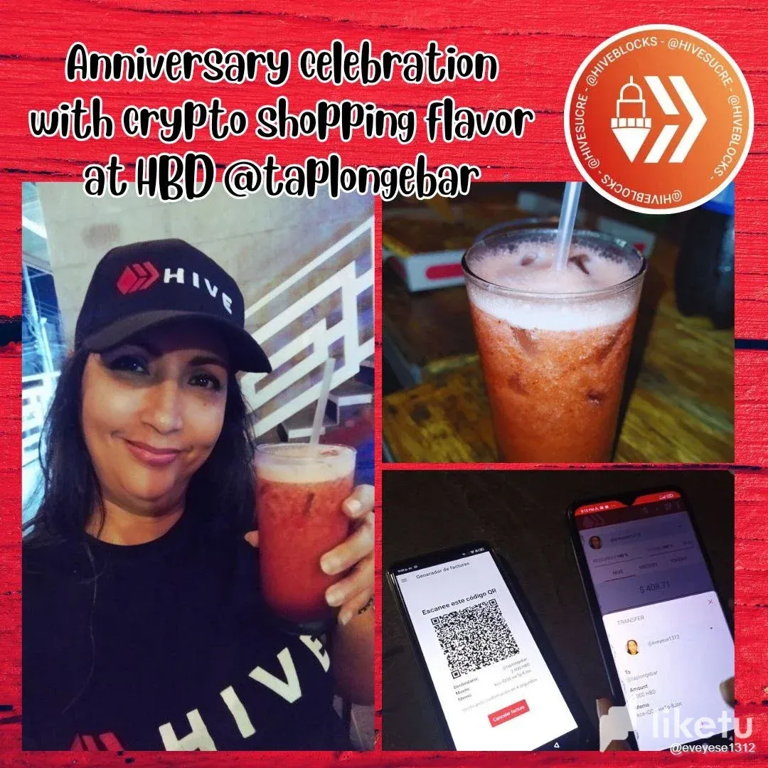Anniversary celebration with crypto shopping flavor at HBD @taplongebar [ESP|ENG]