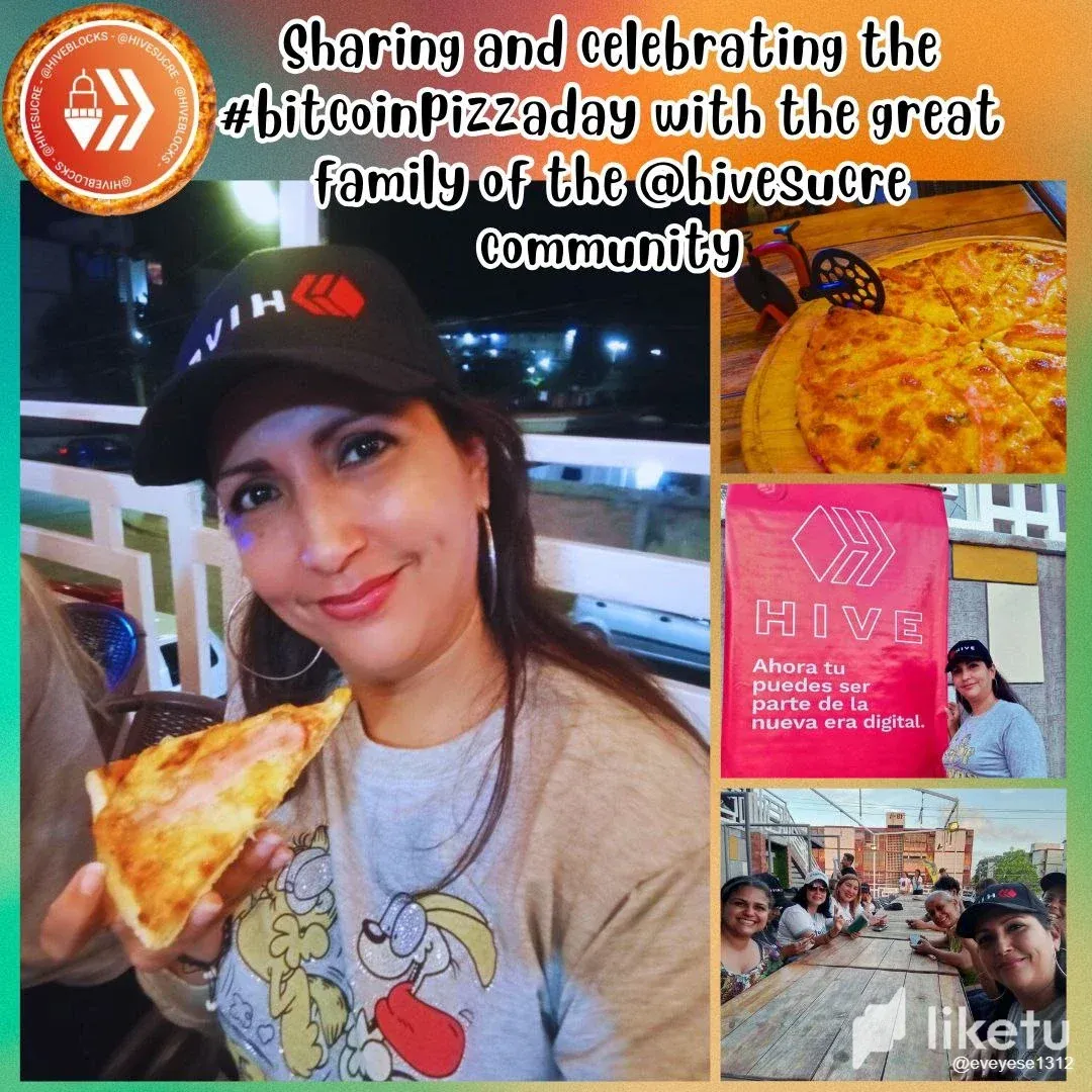 Sharing and celebrating the #bitcoinpizzaday with the great family of the @hivesucre community.