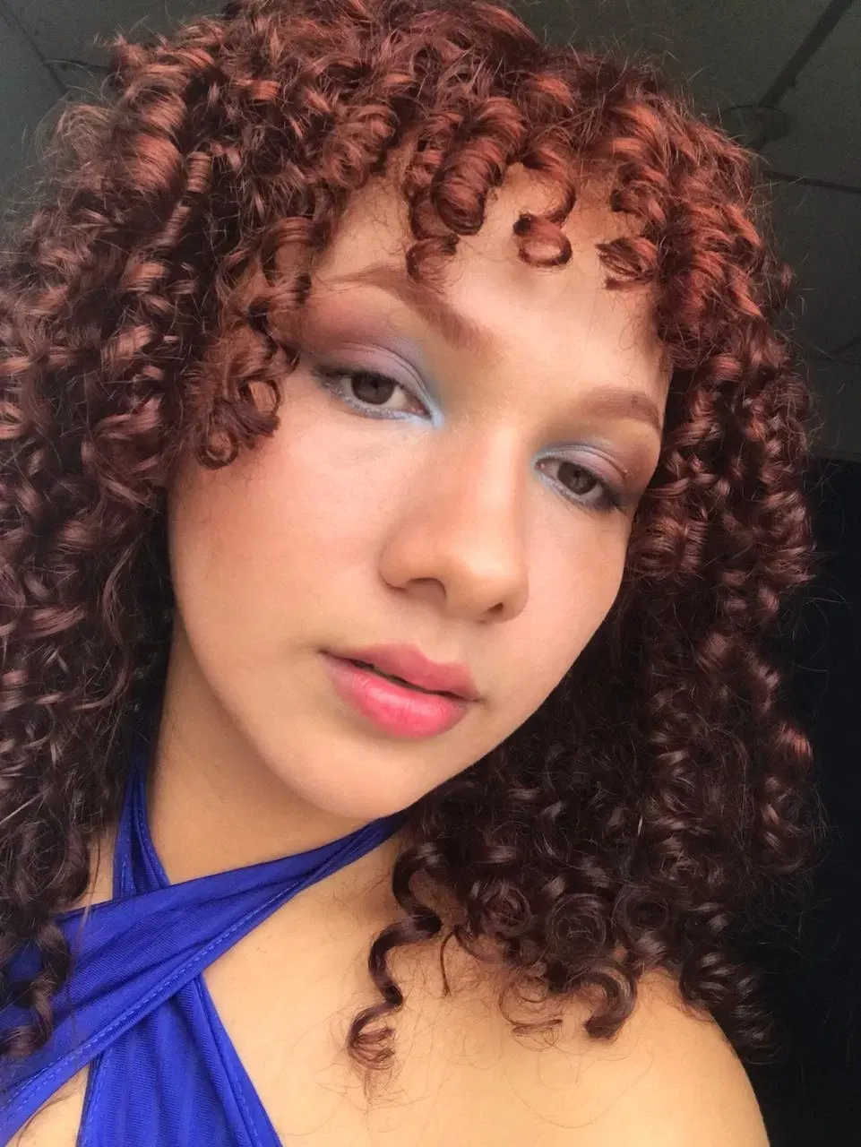 Makeup in blue tones for a baby shower 🩵✨ [ESP-ENG]