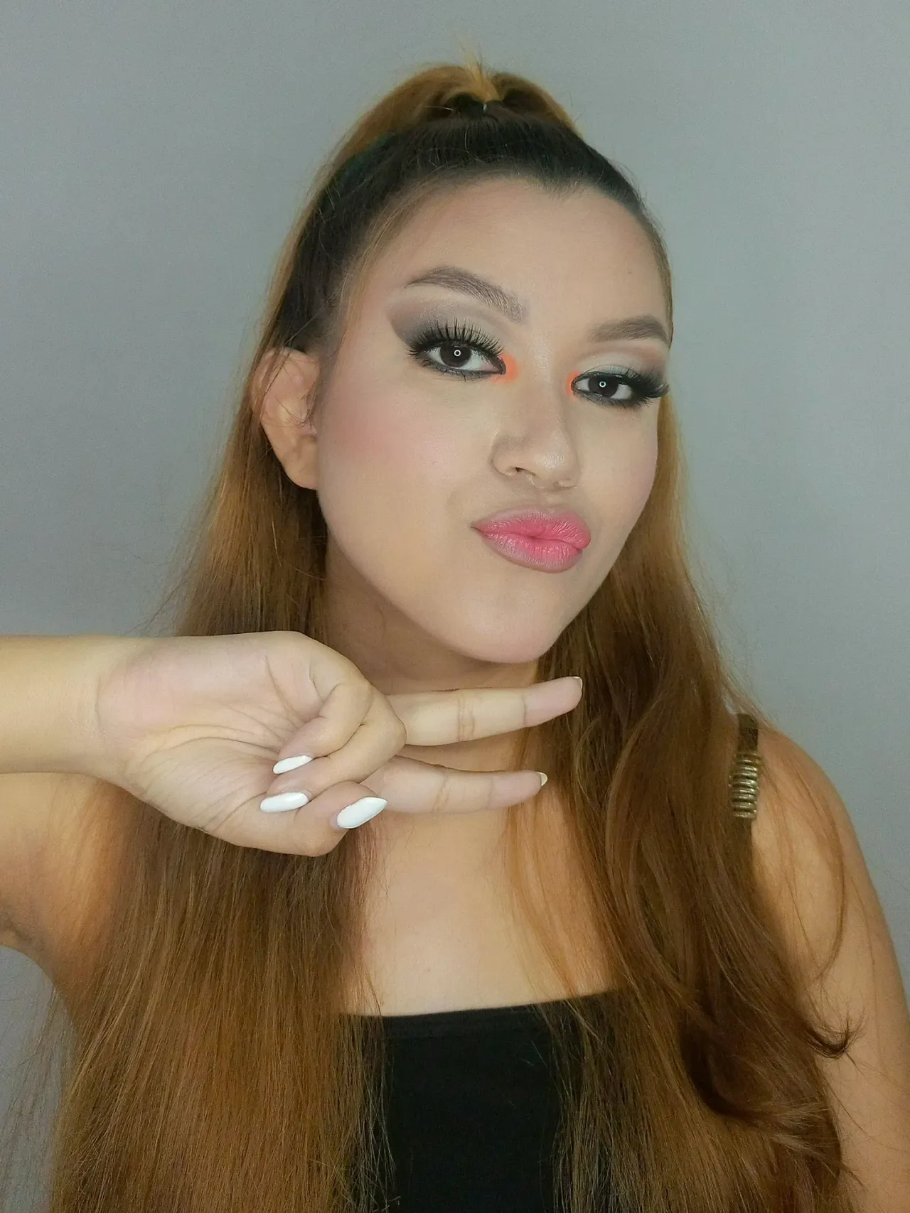 [ESP - ENG] 🖤🧡 A touch of Orange, for Smoky Eyes ✨💄
