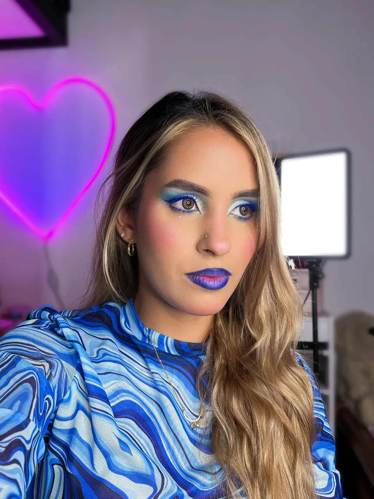 [ESP/ENG] maquillaje azul 💙🩵 | blue makeup