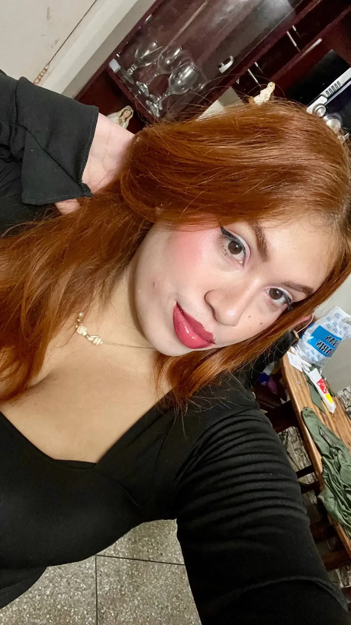 Pink Social Makeup with Wine Lips