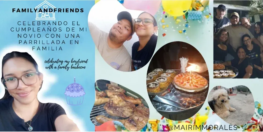  [ESP/ENG] Un cumpleaños muy especial: celebrando a mi novio con una parrillada en familia/ A very special birthday: celebrating my boyfriend with a family barbecue🎁🎂  