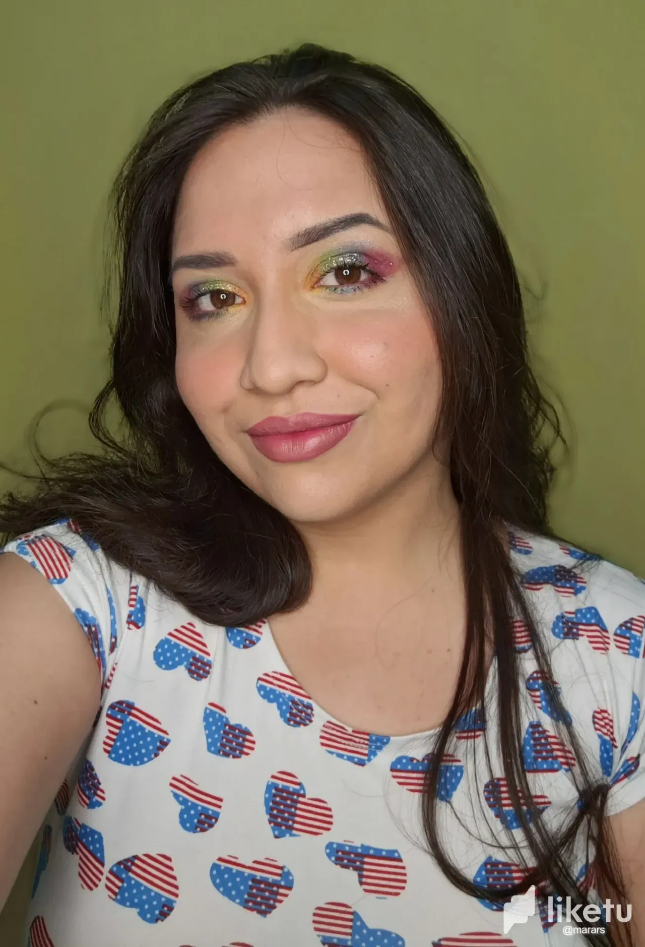 Rainbow Shimmer Makeup