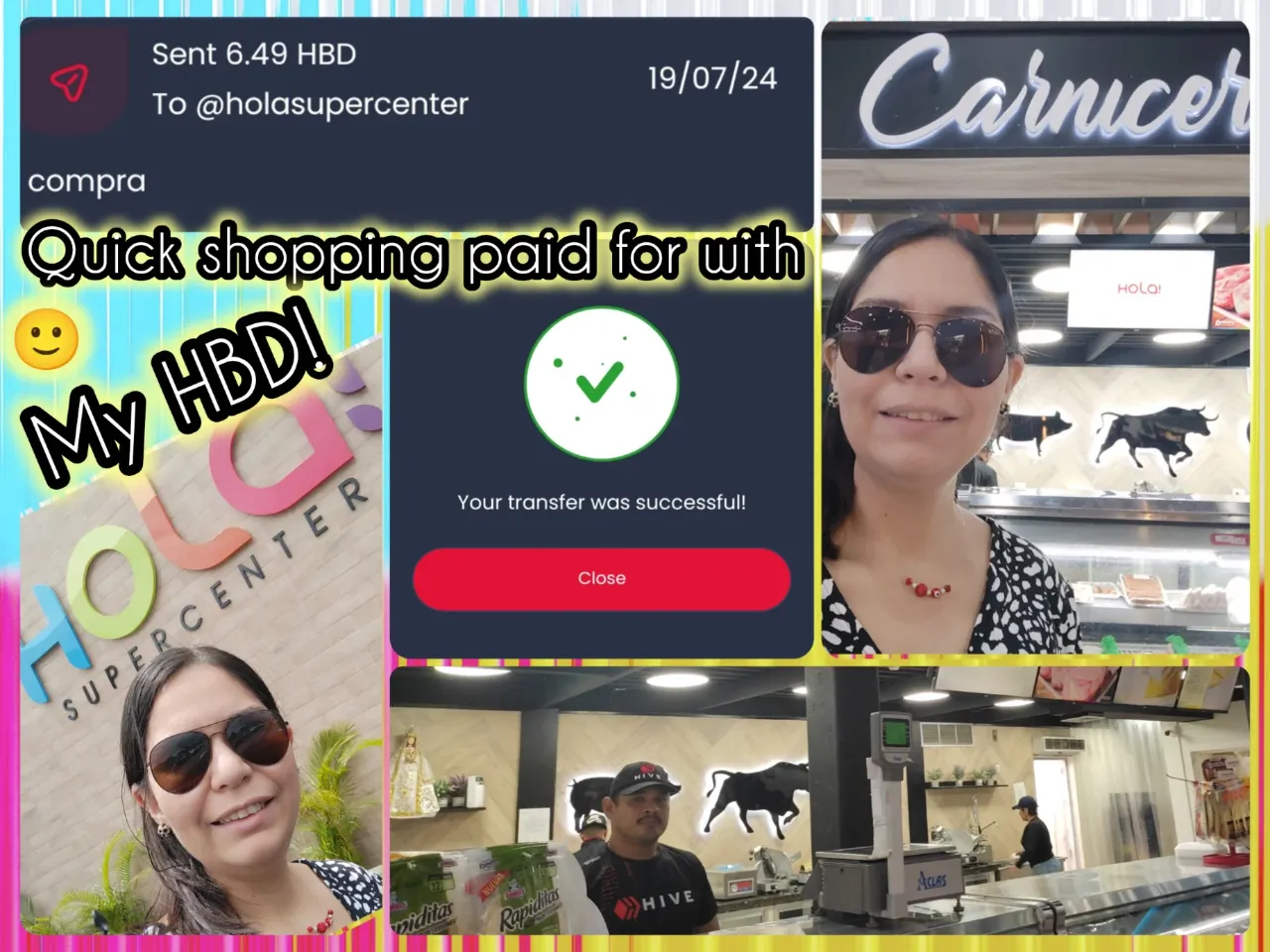  [Eng-Esp]  Quick shopping at @HolaSuperCenter paid for with my HBD! 🛒⚡ Cryptoadoption in Sucre! ❤️‍🔥
