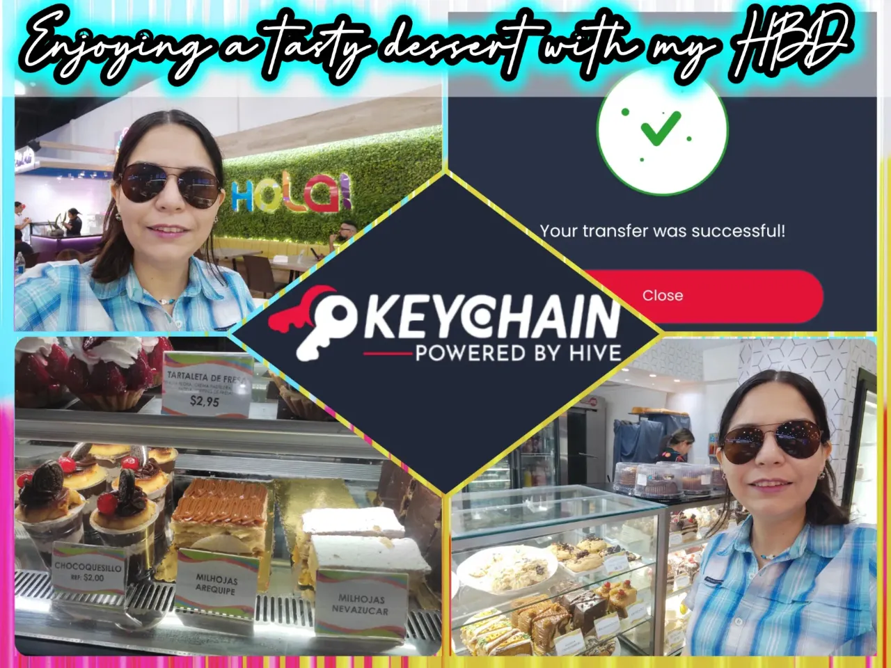  [Eng-Esp]  Enjoying a tasty dessert with my HBD!!! 🍰✨ Cryptoadoption in Sucre! ❤️‍🔥