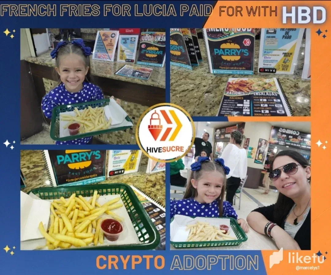  [Eng-Esp] French fries for Lucia paid for with HBD! 🍟👧🏼✨ Cryptoadoption in Sucre! 🔥