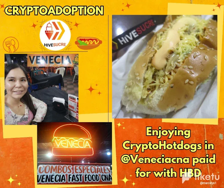 [Eng-Esp] CryptoHotdogs in @VeneciaCna paid with HBD 🌭✨ Cryptoadoption in Sucre! 🔥