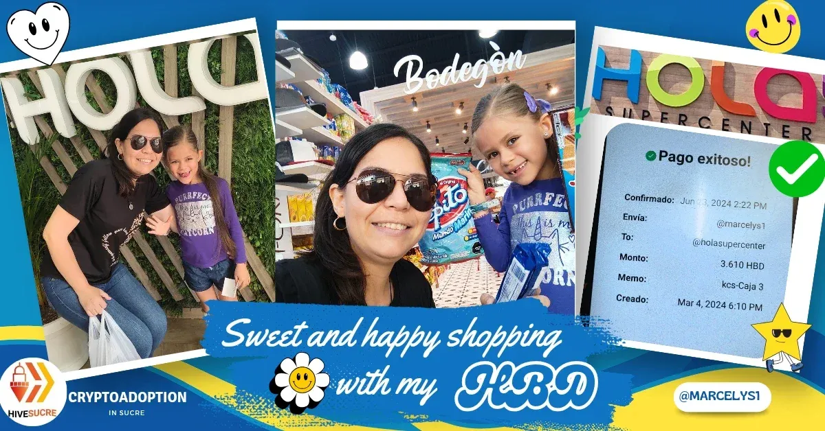  [Eng-Esp]  Sweet and happy shopping with my HBD!!! 😊✨️ Cryptoadoption in Sucre! ❤️‍🔥