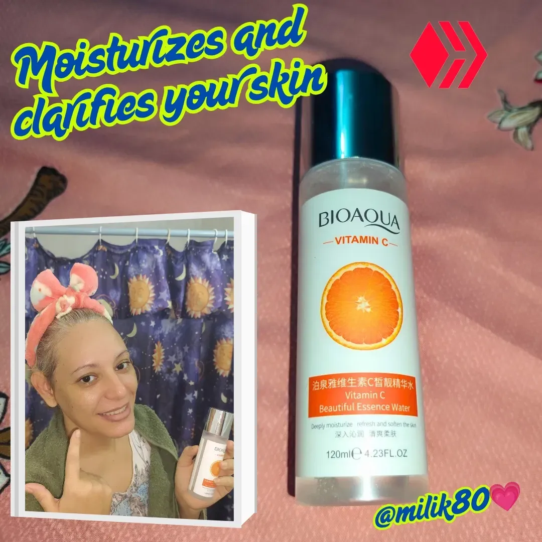 Moisturizes and clarifies your skin // Hidrata y aclara tu piel 