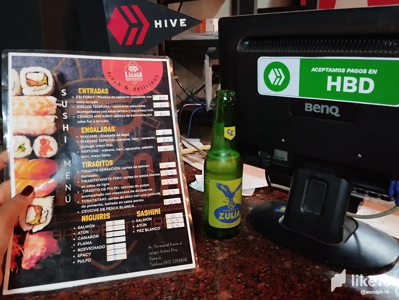 Pagando con HBD en @lisboapubbar [ESP-ENG] 