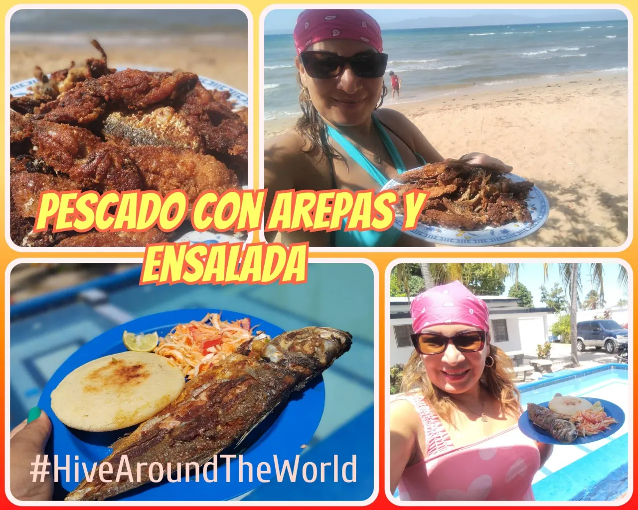 Plato Oriental: Pescado con Arepas y ensalada / Día 3  📷 HiveAroundTheWorld 🌎🚀