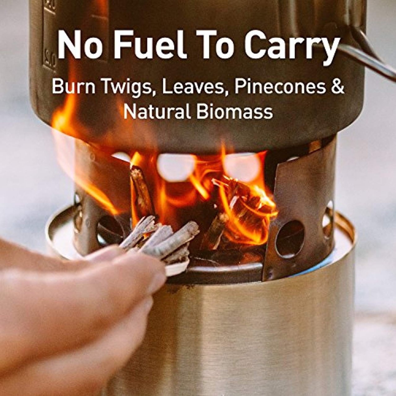 3 Solo Stove Lite - Portable Camping Hiking and Survival Stove | Powerful Efficient Wood Burning and Low Smoke | Gassification Rocket Stove for Quick Boil | Compact 4.2 Inches and Lightweight 9 Ounces