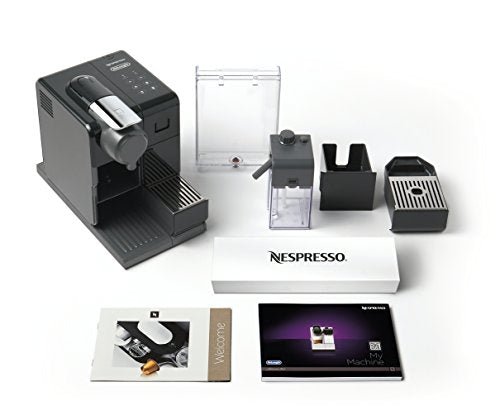4 De'Longhi Washed Black Nespresso Lattissima Touch Original Espresso Machine with Milk Frother