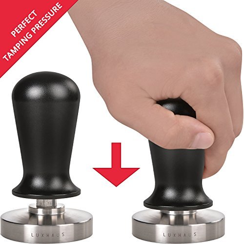 4 Espresso Tamper - 49mm Coffee Tamper for Espresso Machine with Flat Stainless Steel Base