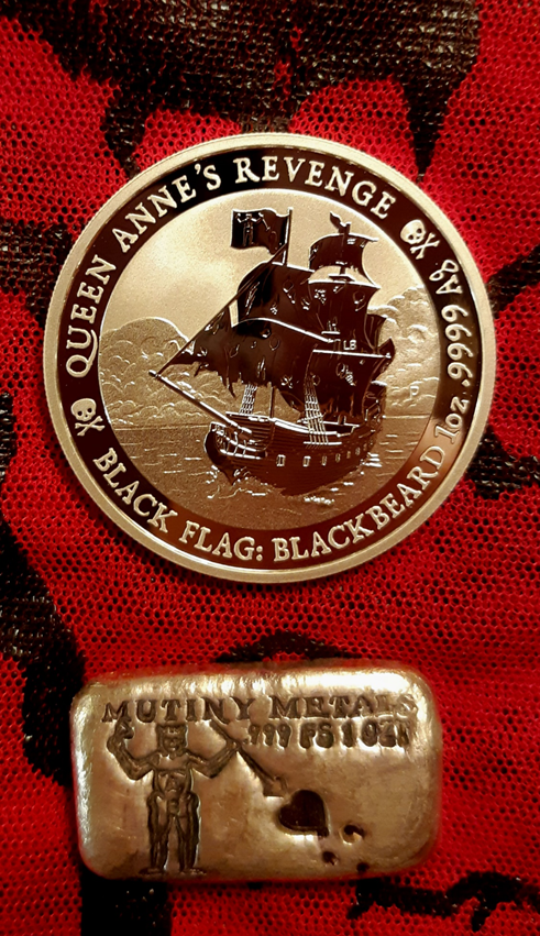 The 2019 1 oz. Tuvalu BLACK FLAG: Blackbeard – QUEEN ANNE'S