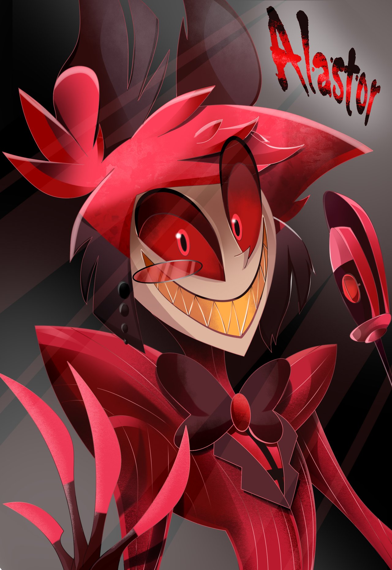 FanArt of Alastor #HazbinHotel │ Gift for Vivziepop │ Made by Norebo | PeakD