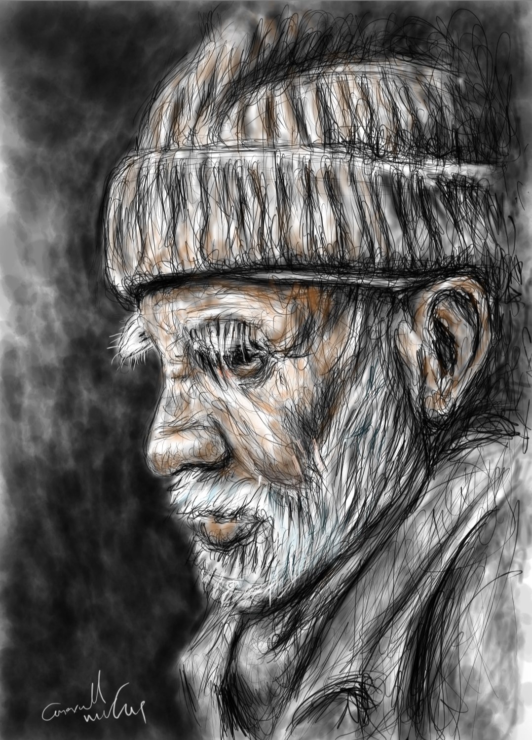 Pencil Portrait Sketching on Autodesk Sketchbook