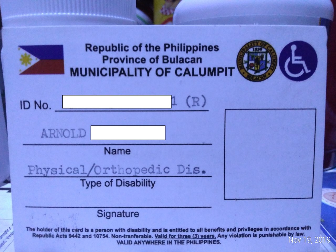 Pwd Id Card