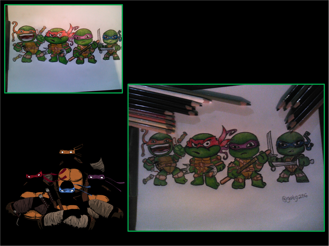 dibujos de tortugas ninja chibi