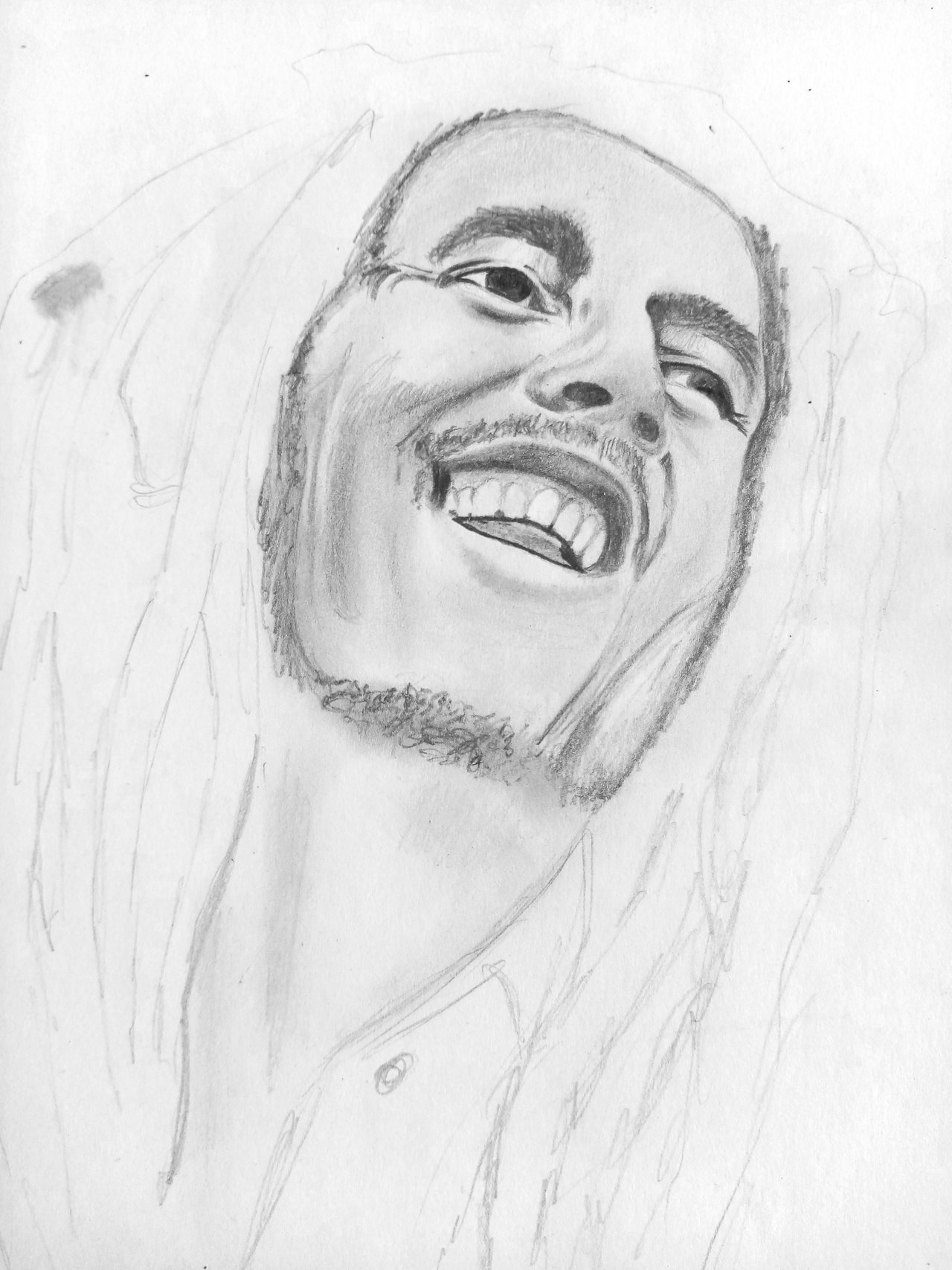 fond-deer425: Bob Marley Portrait , Pencil Designed Sketch , Watercolor  Splashes , Blueprint Concept Art , Architectural Rendering , Watercolor  Style , White Paper Background