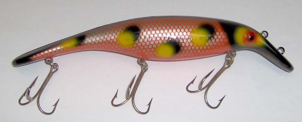 VINTAGE DRIFTER TACKLE CO. THE FAMOUS BELIEVER MUSKY LURE  colorful old  lure