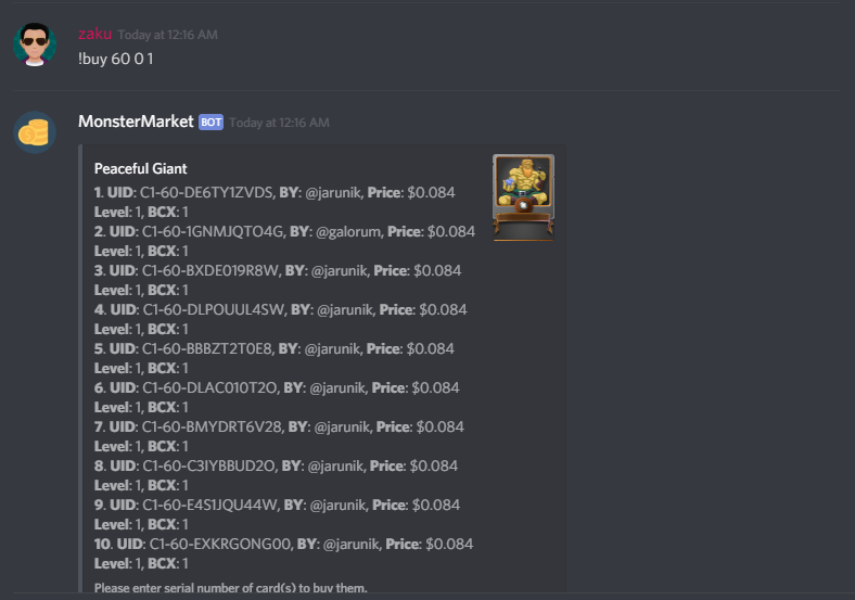 Steem Monsters Discord Bot - Update — Steemit