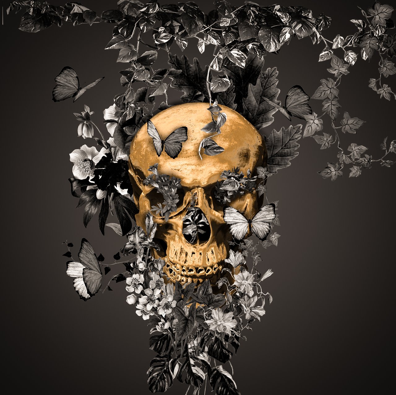 Premium Photo  Golden skull art generated by artificial intelligence