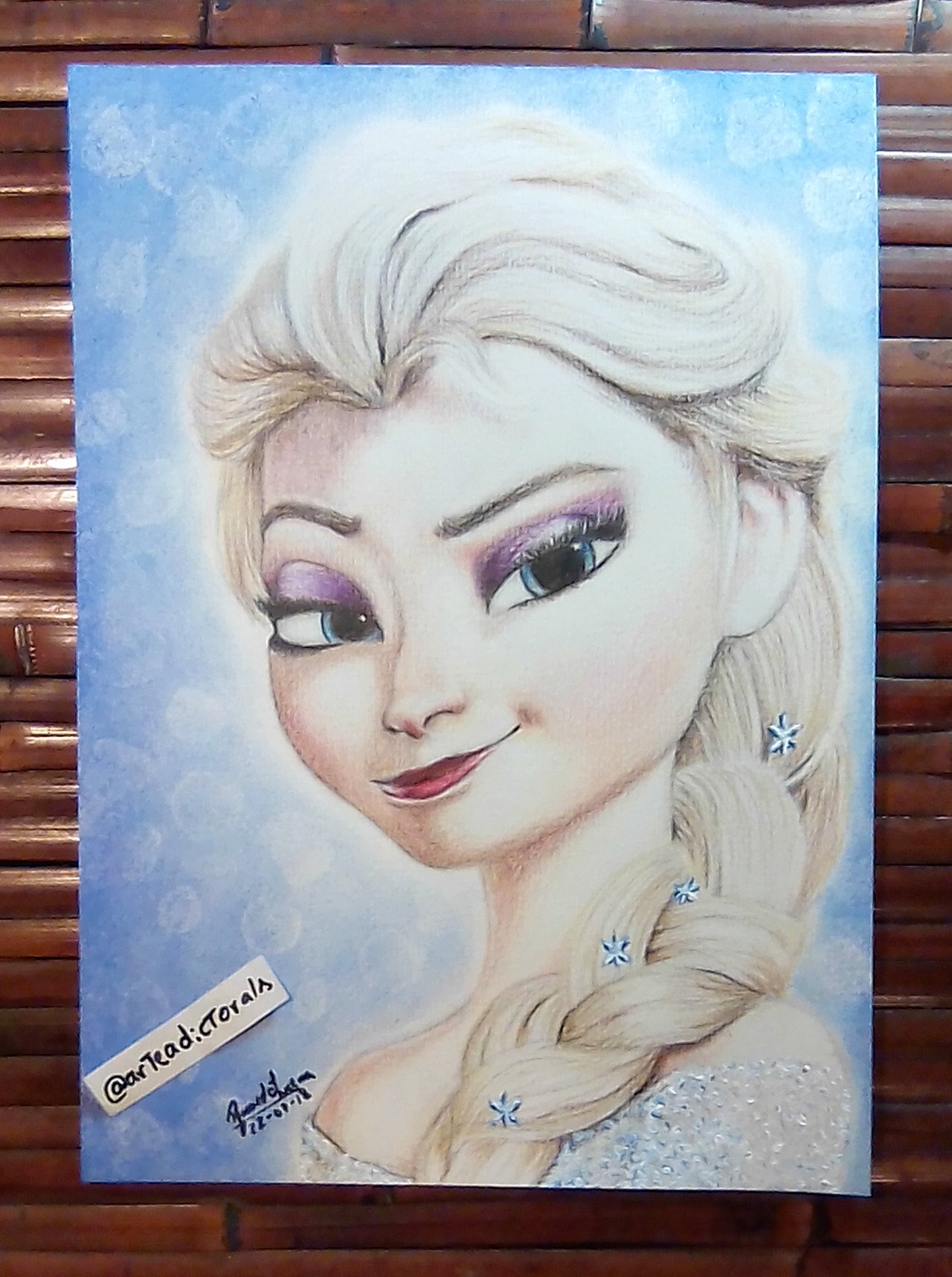 Y así fue como dibuje y pinté a Elsa de la película Frozen (Fotos + Vídeo)  | PeakD