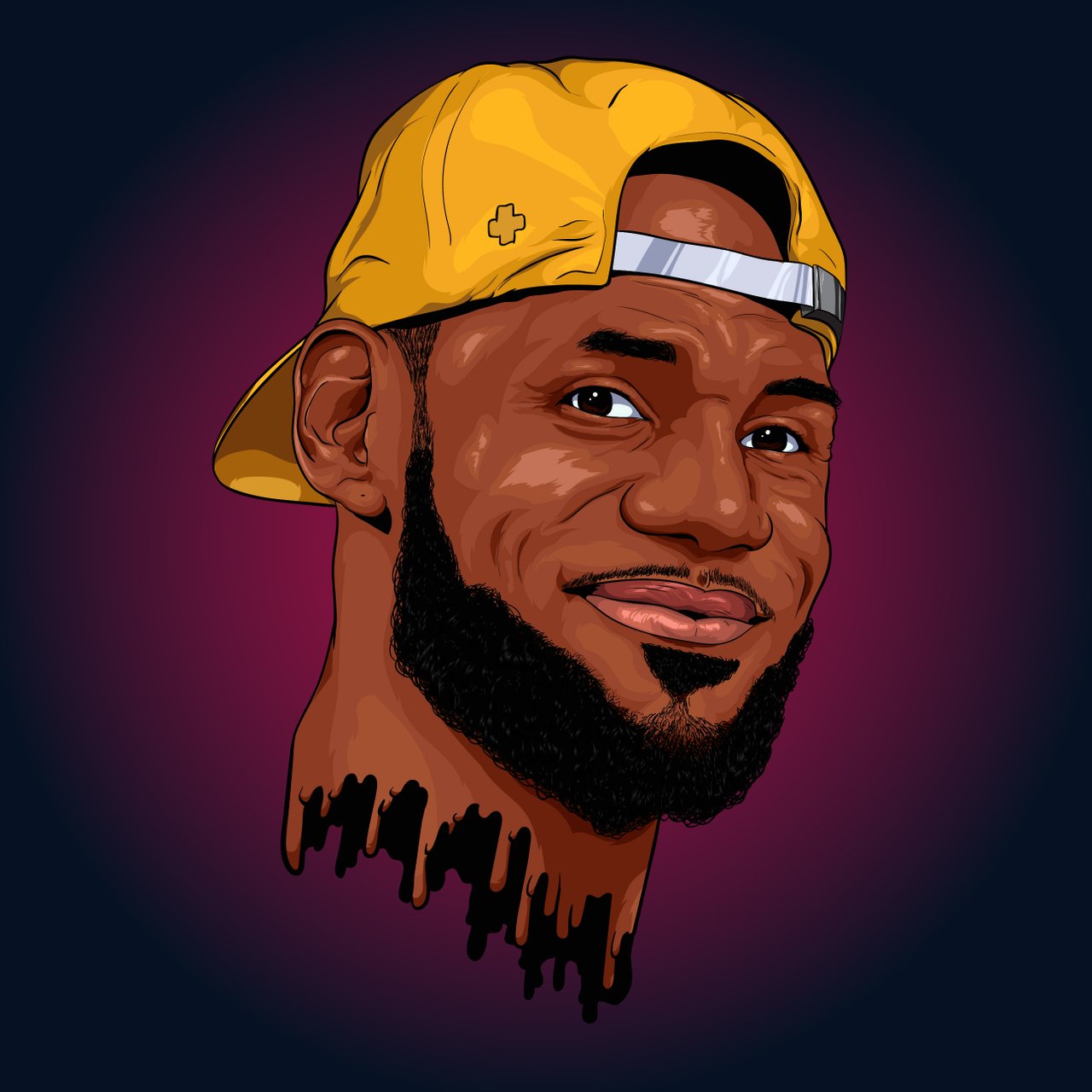 how to draw lebron james face