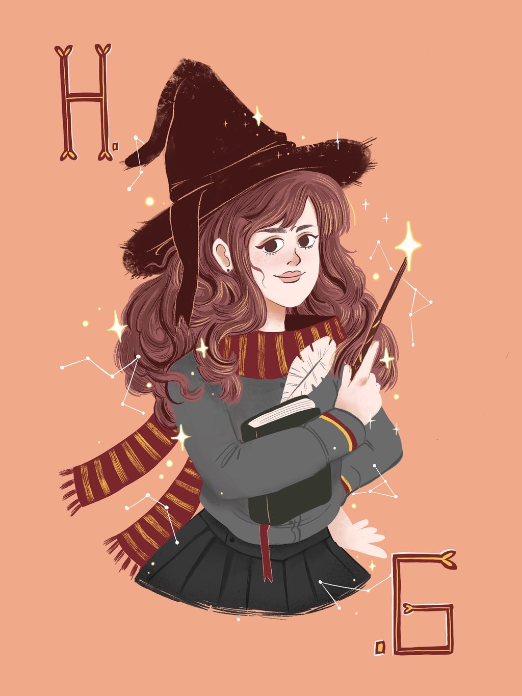 Harry Potter Fan Art: Hermione Granger & Step-by-Step | PeakD