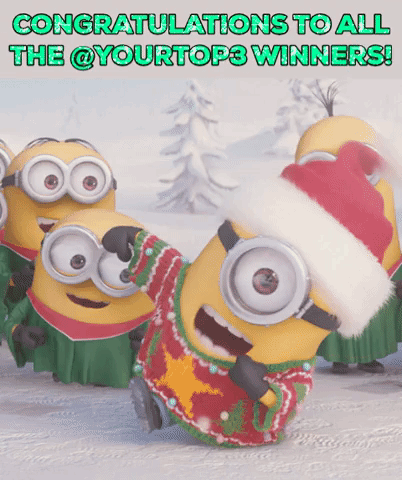yourtop3 winners holiday movie contest congrats.gif