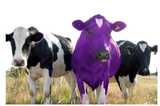 Conviértete en vaca púrpura y destaca entre los demás