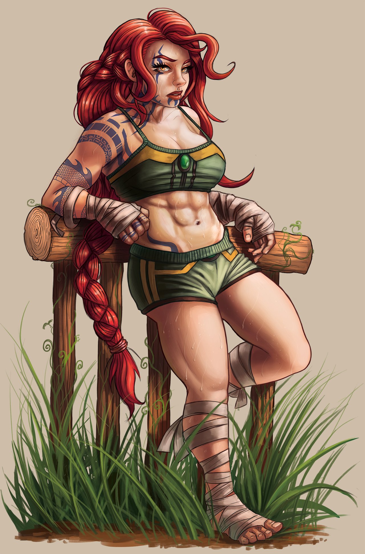 ORIGINAL ART, Sexy Dwarf Workout, Lady Heithaeowyn, Steps + GIF | PeakD