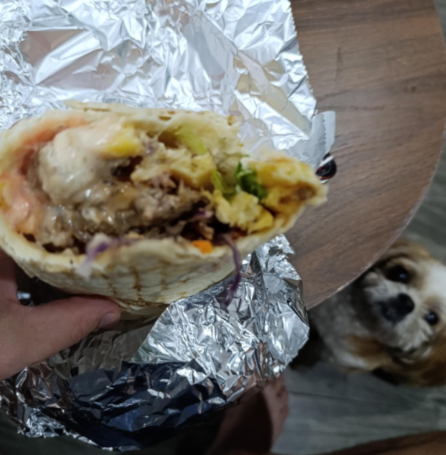 Trying out a "French Taco" in Da Nang, Vietnam