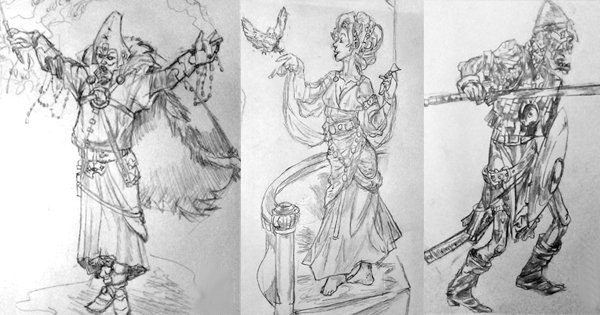 Fantasy Character Sketch   rsketches
