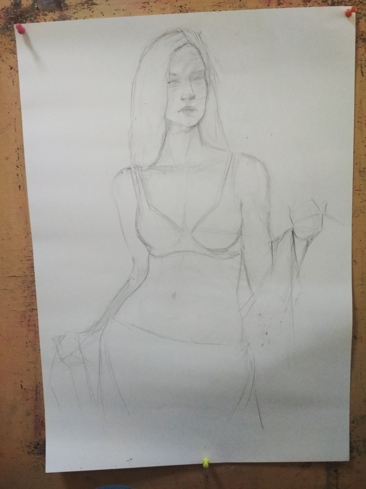 Drawing of half-naked girl | PeakD