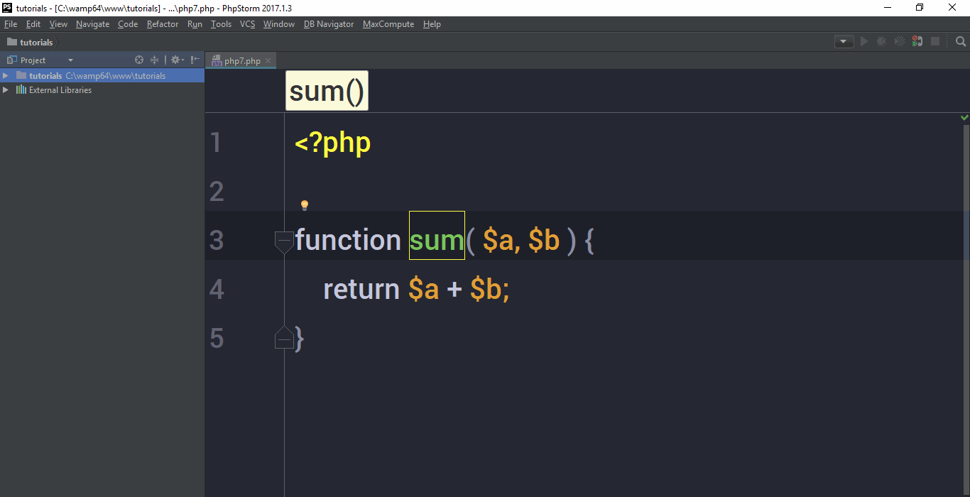 Minimal PhpStorm Look