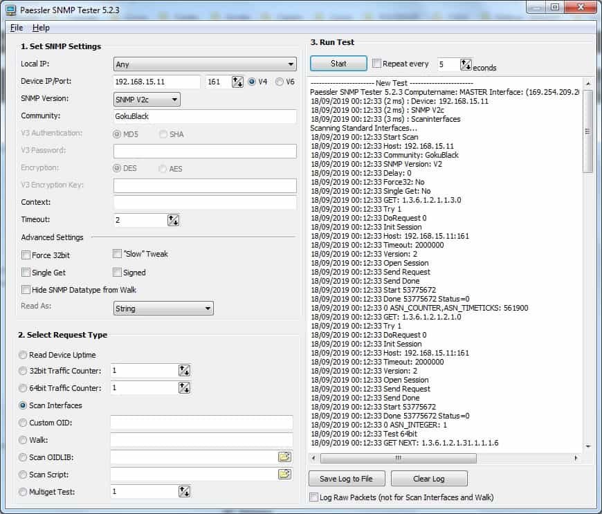 Microtik snmp test