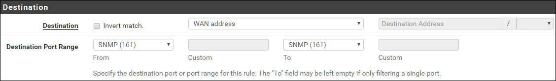 pfsense snmp firewall destination