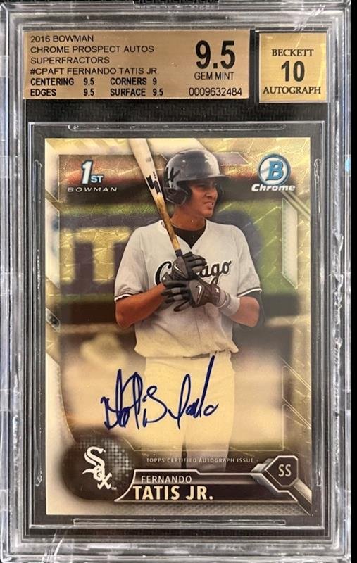 Fernando Tatis Jr. 2017 Wayne Tin Caps Auto Beckett Authenticated