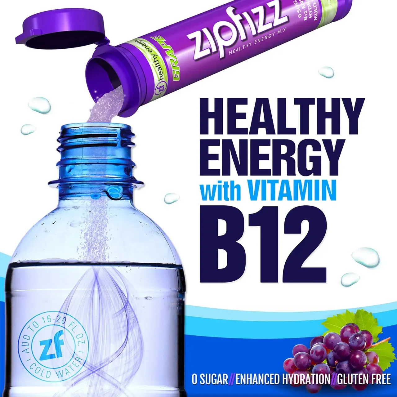 4 Zipfizz Multi-Vitamin Energy Hydration Drink Mix, Variety Pack, 30 Tubes