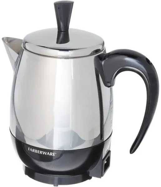 2 Stainless Steel Electric Percolator, 2-4 Cup Capacity