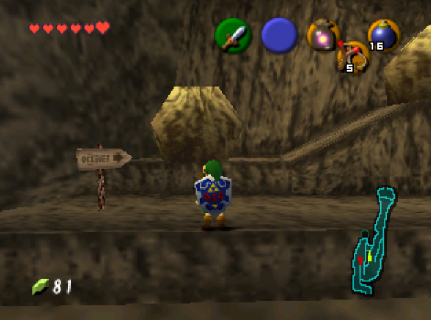 Ocarina of Time walkthrough - Dodongo's Cavern - Zelda's Palace