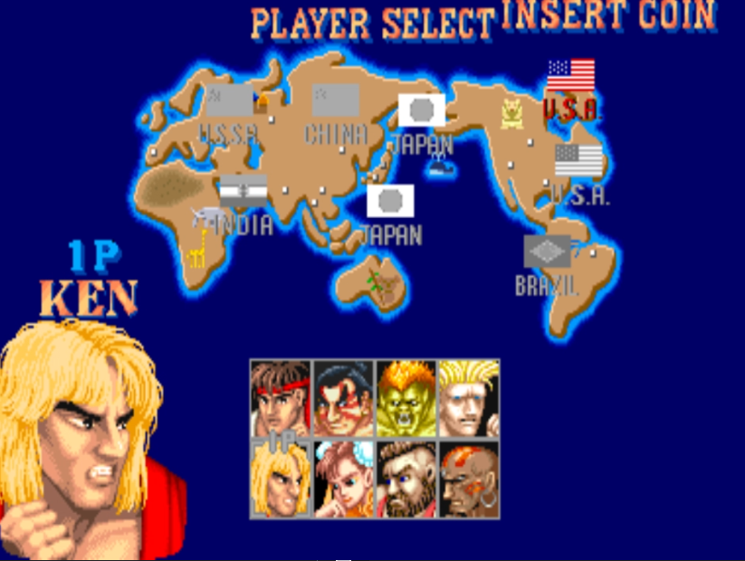 Street Fighter 2 World Warrior arcade Guile sonic boom & flash