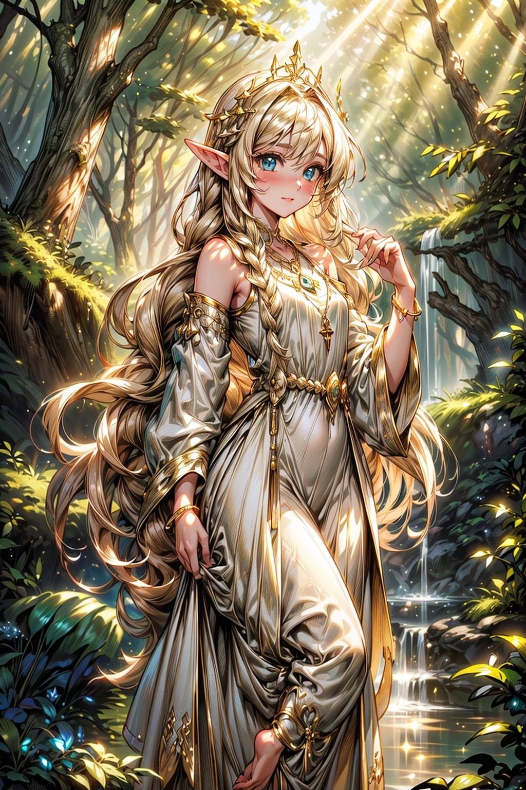 Princess Elf Loose Hairstyle in Blonde